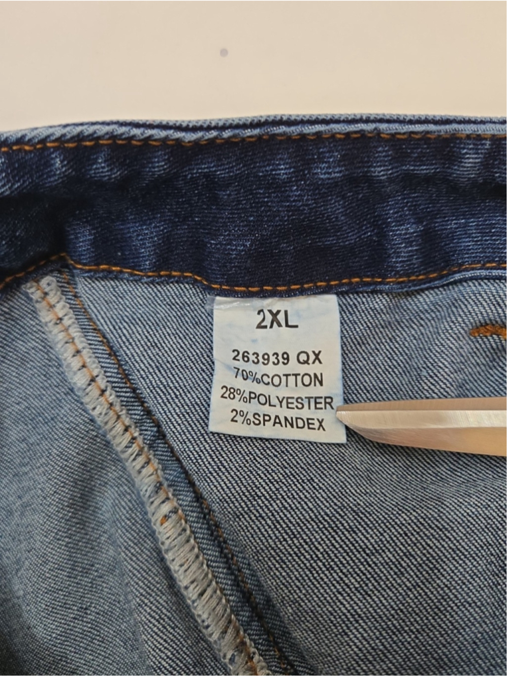 Flamingals 2XL Wide Leg Patch Pocket Crop Jeans High Rise Plus Dark Wash - Picture 4 of 8